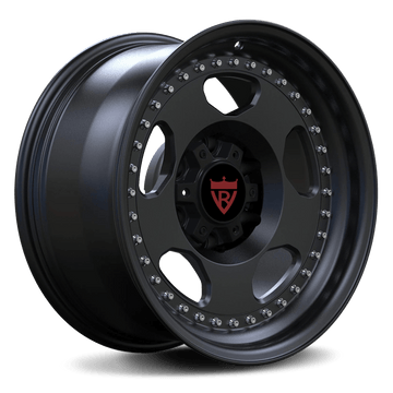 CUSTOM 1 PIECE DEEP DISH BLACK FORGED WHEELS SERIES: RV-MF011 - RVRN WHEELS